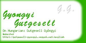 gyongyi gutgesell business card
